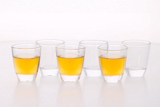 Unyqoos Set van 6 shotglazen, 45 ml, helder glas