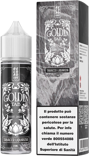 Reload Vape Tabacco Liquirizia Golden Tab Liquido Shot 20ml