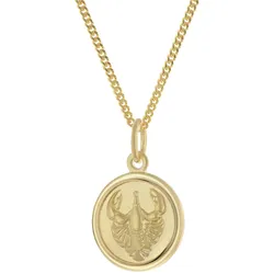 trendor 28468-07 Kinder Sternzeichen Krebs Gold 333 mit vergoldeter Kette, 40 cm