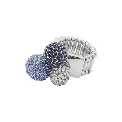 Fingerring "Space", blau (hellblau), COLLEZIONE ALESSANDRO, Fingerringe, Damen, Messing, Fingerring