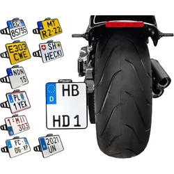 Heinz Bikes Side Mount, Kennzeichenträger - Schwarz - 220 x 200 mm