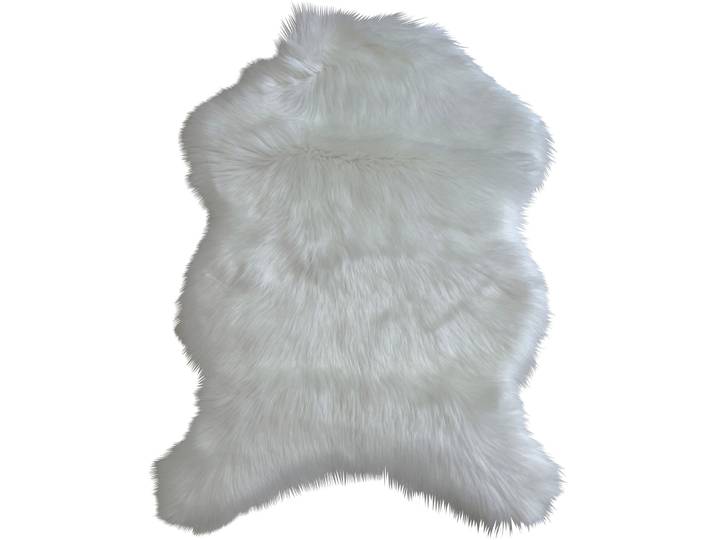 Fell Alvina weiss Acryl/Polyester B 90 cm - Fell