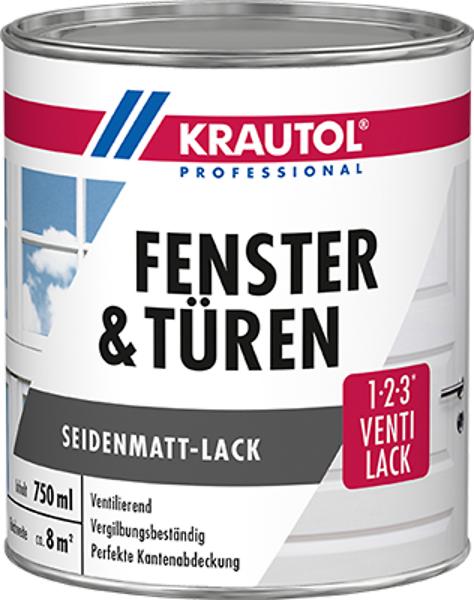 KRAUTOL Fenster- und Türenlack Venti seidenmatt weiß, 160 x 2,5 l auf Palette