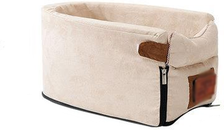 PetsAreLife Snuggly Safe Dog Car Seat Biege