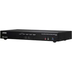 Aten CS1844 4-Port USB 3.0 HDMI KVM, KVM Switch, Schwarz