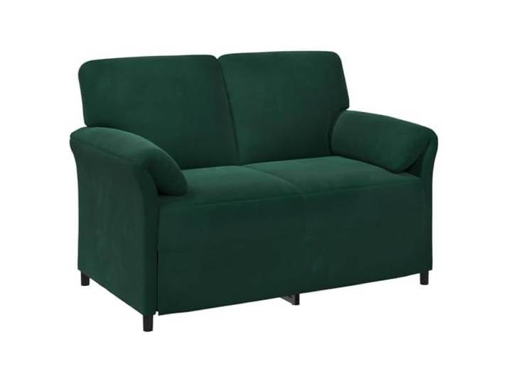GHVBNMF 2-Sitzer Sofa Samt Dunkelgrün Couch Metallrahmen 138x83x95 cm Komfortable Polsterbank aus edlem Samtstoff mit stabilem Metallgestell für Wohnzimmer, Gästezimmer und Empfangsbereich.