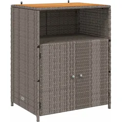 Helloshop26 - Schrank 70 x 50 x 87 cm praktische Aufbewahrung moderner Stil aus grauer Poly-Rattan