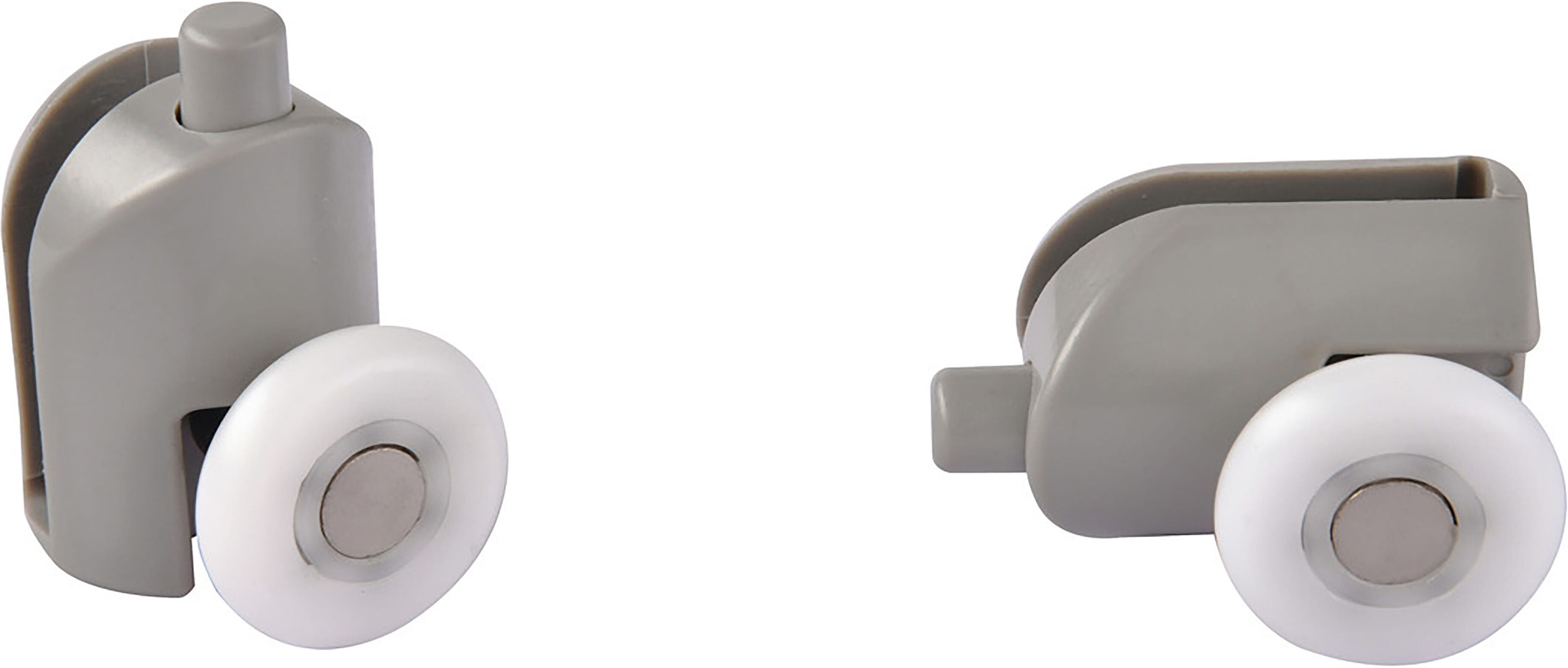 Tecnomat KIT 2 SCORRIMENTI INFERIORI SINGOLA RUOTA  Ø23 mm NYLON GRIGIO VETRO 4-6 mm FORO 12 mm