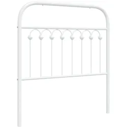 vidaXL Kopfteil Metall Weiß 90 cm