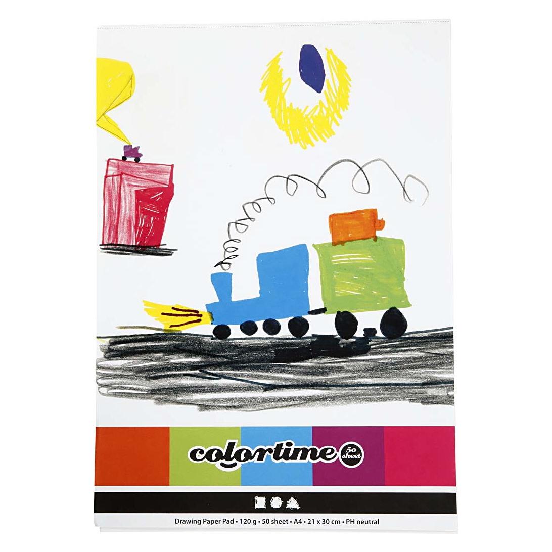 Creativ Company Tekenblok Wit A4 120gr, 50 Vellen (A4, Blanko) (22120)