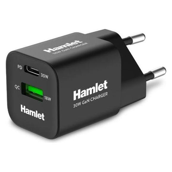 Hamlet Gan 30W Wand-Netzteil (30 W, 2 Ports) (XPDC-G3018Q)