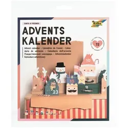 folia Adventskalender »Santa & Friends« 72-tlg.