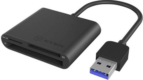 ICY BOX IB-CR301-U3 - Kartenleser (SD, microSD, SDHC, SDXC, SDXC UHS-I, SDHC UHS-I, CF I, CF)