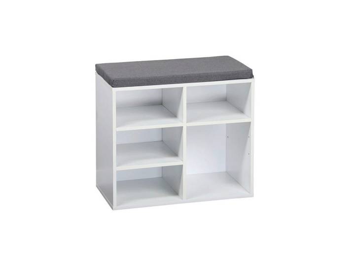 Kesper Schuhregal, Grau, Weiß, 3 Fächer, 51.5x48x29.5 cm, stehend, Garderobe, Schuhaufbewahrung, Schuhregale
