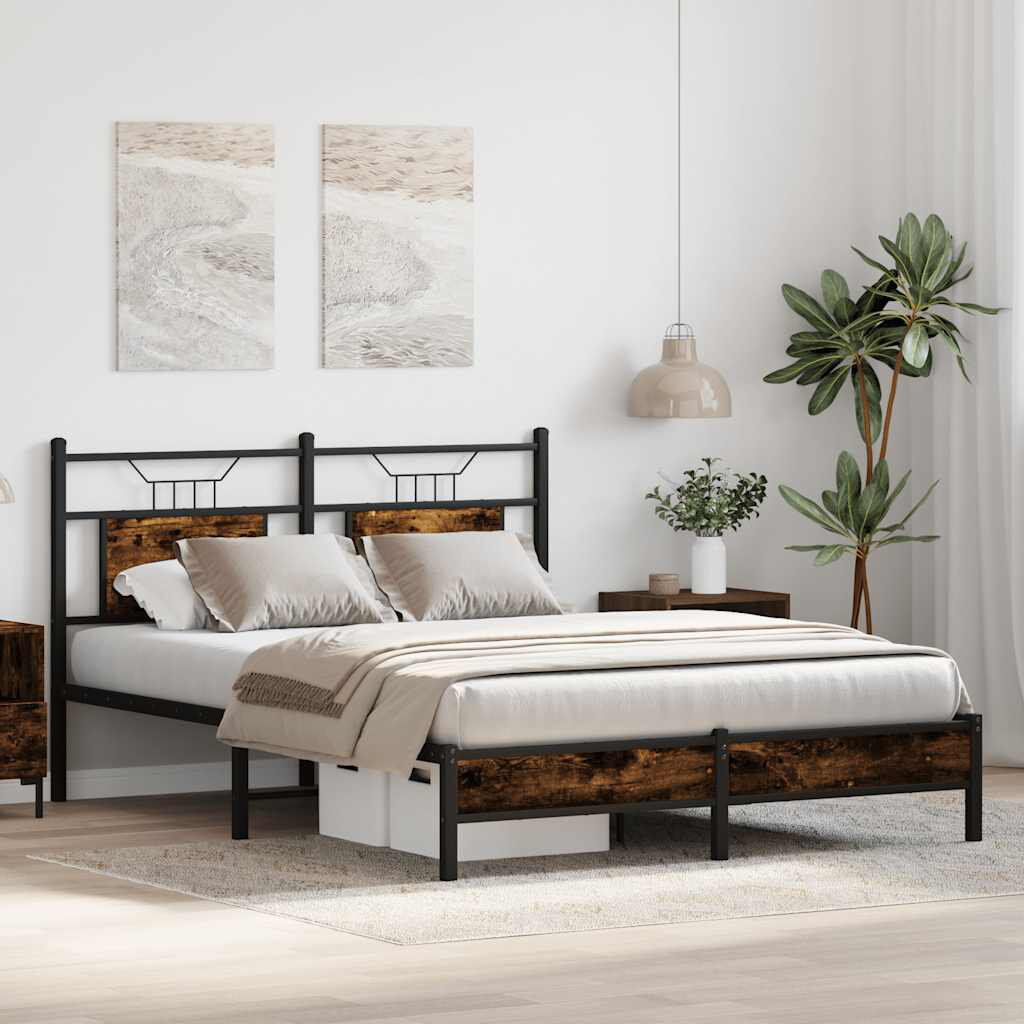 Borough Wharf Bed Smoked Oak 140 x 190cm
