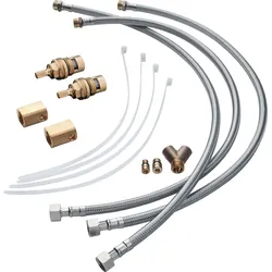 hansgrohe Schlauchverlängerungsset für 3-Loch Waschtischarmatur, 38959000