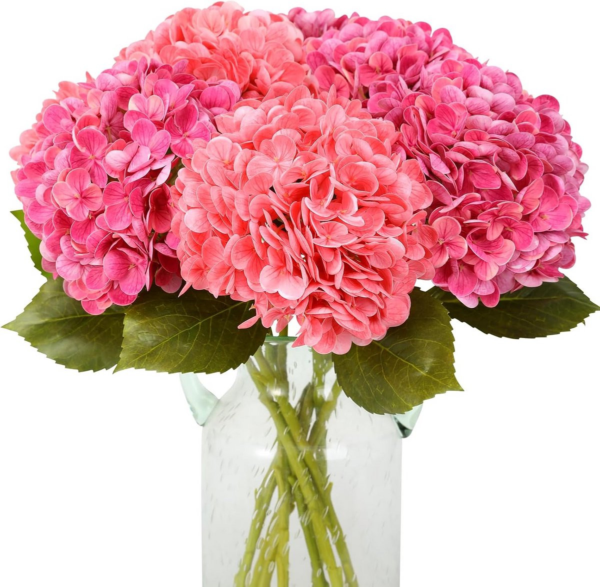 Kunstbloemen Hortensia in Dieproze en Rozerood voor jouw huisdecoratie