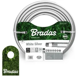 Gartenschlauch 3/4" 30m NTS knickfest verdrehungsfest Wasserschlauch WHITE SILVER BRADAS WWS3/430