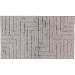 Cawo Badezimmer-Teppich 70 x 120 cm silberfarben geprägt