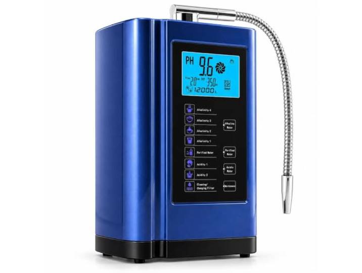 Alkalischer Wasserfilter for zu Hause Langlebige Filterfiltration mit Sprachansagen-Erinnerung for das Trinken zu Hause(Blue)