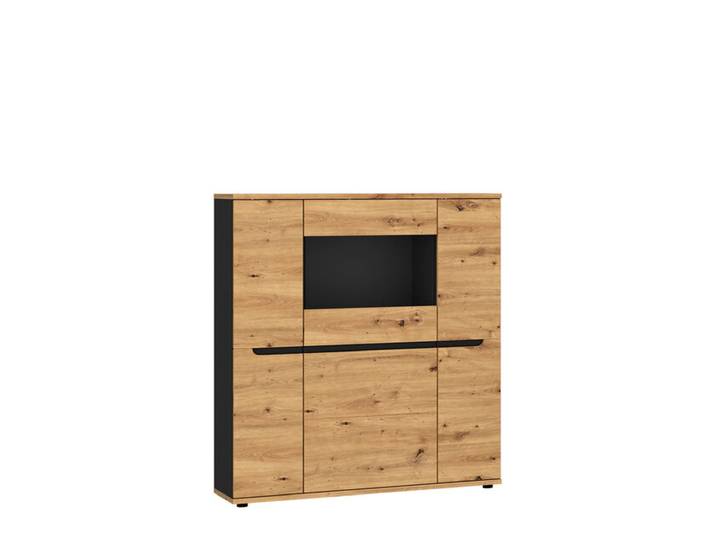 Highboard Kingston 135 x 120 x 38 cm 3-türig Artisan Eiche