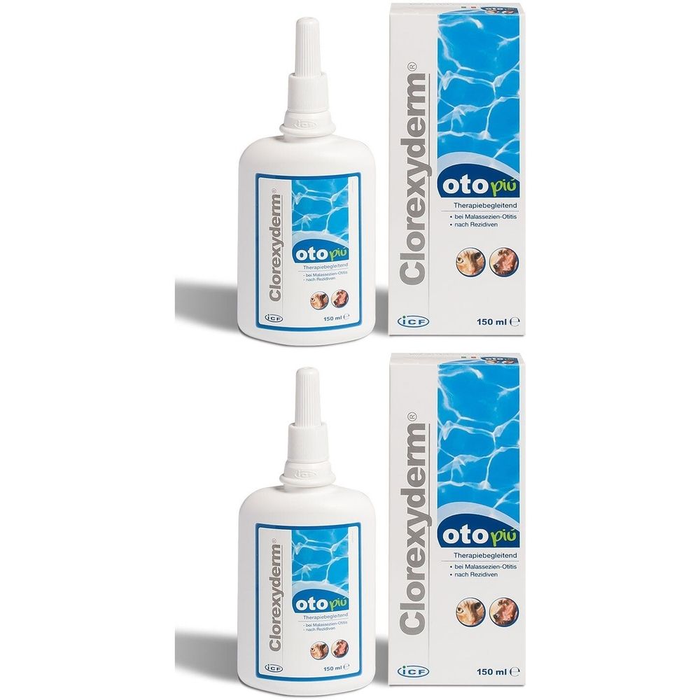 CLORExYDERM OTO PIU Hu+Kat x2 2x150 ml Flüssigkeit