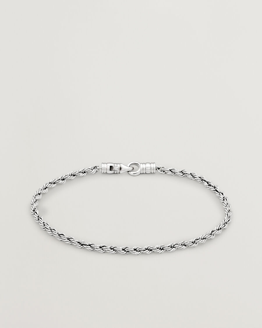 Tom Wood Rope Bracelet Silver men L Sølv