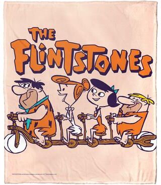 Northwest Warner Brothers Flinstones Flinestones And Friends Silk Touch Throw Blanket