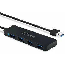 FANTEC UMP-4U3-A Universal 4x USB HUB 4x USB 3.0 SUPERSPEED USB-Kabel mit 20cm Länge.