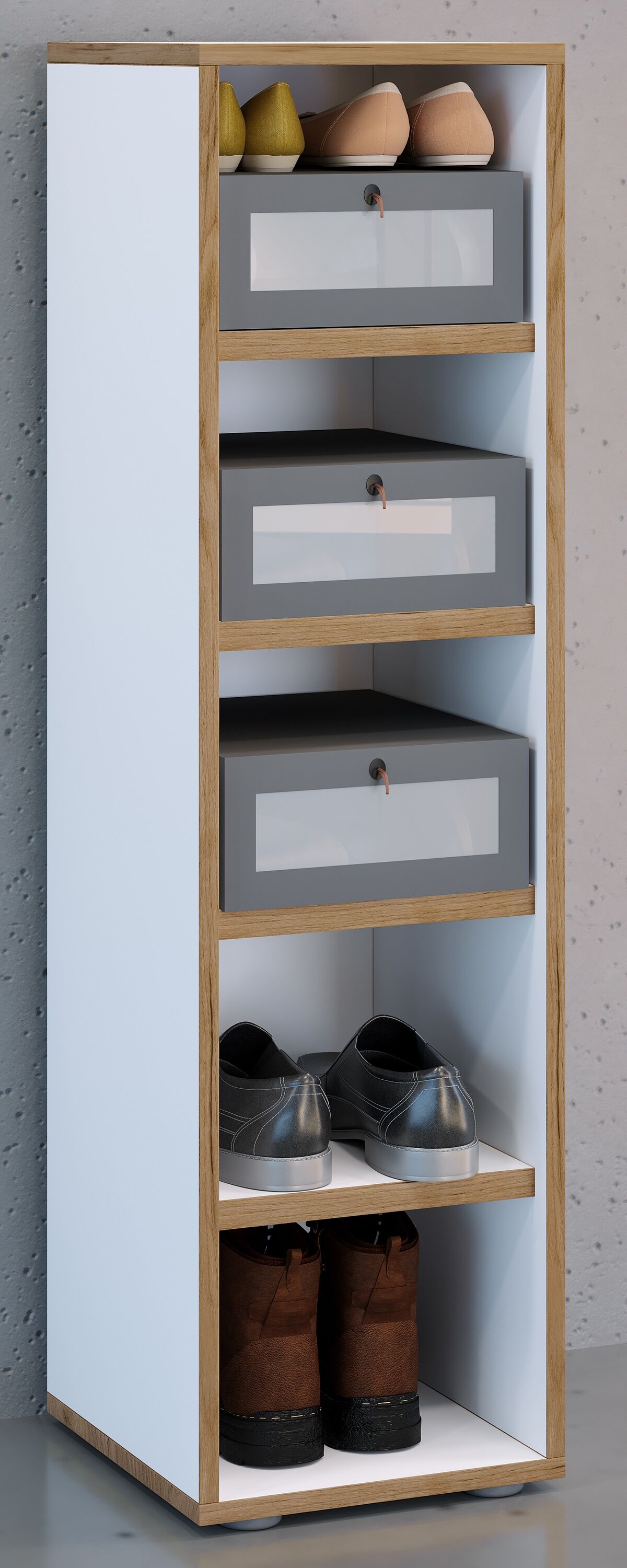 Schuhregal VCM "Holz Regal Schuhschrank Schuhregal Salia B30", weiß, Regale, Schuhregal