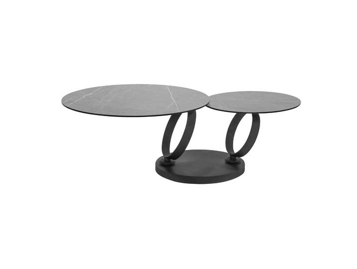 Dieter Knoll Couchtisch PESCARA, Keramik, modernes Design, schwarz, 135 cm breit, 80 cm tief, 43 cm hoch