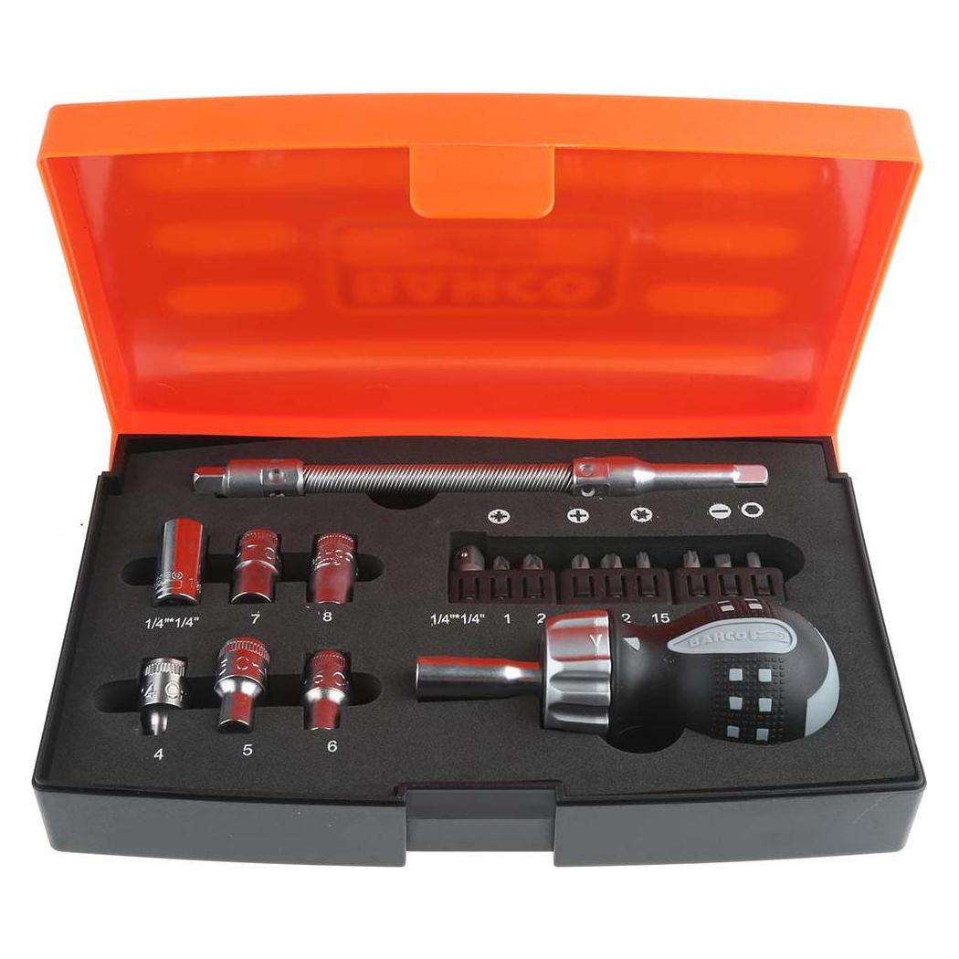 Bahco 18pcs Stubby Ratcheting Set (808050S-18)