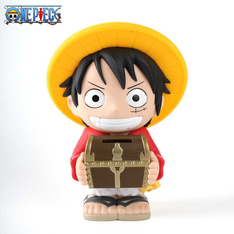 One Piece Monkey D Luffy PVC Schatkist Spaarpot - Multicolour Anime Verzamelfiguur voor Bureau Decoratie