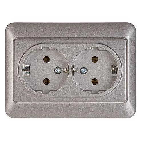 Vila DOUBLE SCHUK SOCKET OUTL MET RP16-021 (477910111950)