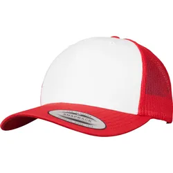 Flexfit Retro Trucker Colored Front Cap, red/white/red