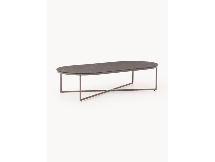 Table basse ovale look marbre Antigua
