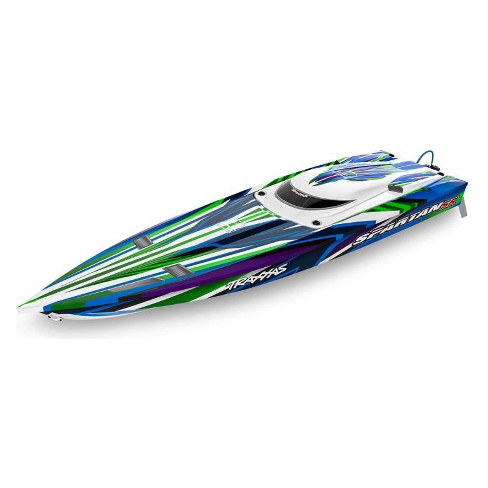 Traxxas BOAT SPARTAN SR 1037mm 1:10 EP RTR GREEN TQi 2.4GHz OHNE Ladegerät und OHNE Akku (TRX103076-4-GRN)