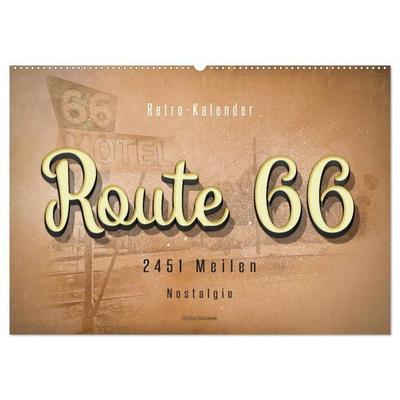 Route 66 - 2451 Meilen Nostalgie (Wandkalender 2026 DIN A2 quer), CALVENDO Monatskalender