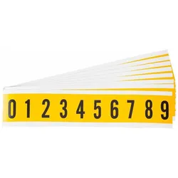 Brady, Etikettenrolle, 1530-# Kit, B-946, Vinyl, Beschriftung: Zahlenset (0-9), Schwarz auf Gelb, 22 x 38mm, Schrif
