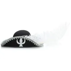 Hut "Musketier", schwarz/silber