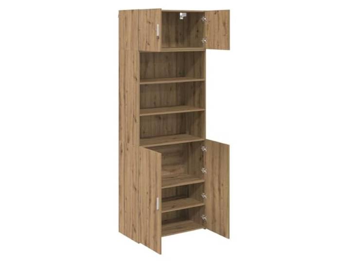 Aufbewahrungsschrank Artisan-Eiche 80 x 42,5 x 225 cm Holzwerkstoff, hitzebeständig, viele Regale, wandmontiert, minimalistisch, schmal, Wohnzimmer, Accessoires, Selbstgemachtes