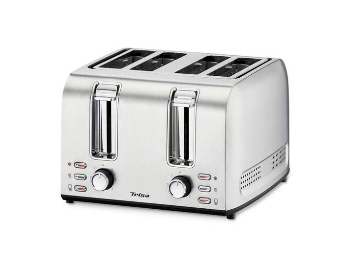 Trisa Electronics Toaster, Silberfarben, Metall, 27x18x28 cm, Kochgeschirr, Küchengeräte, Toaster