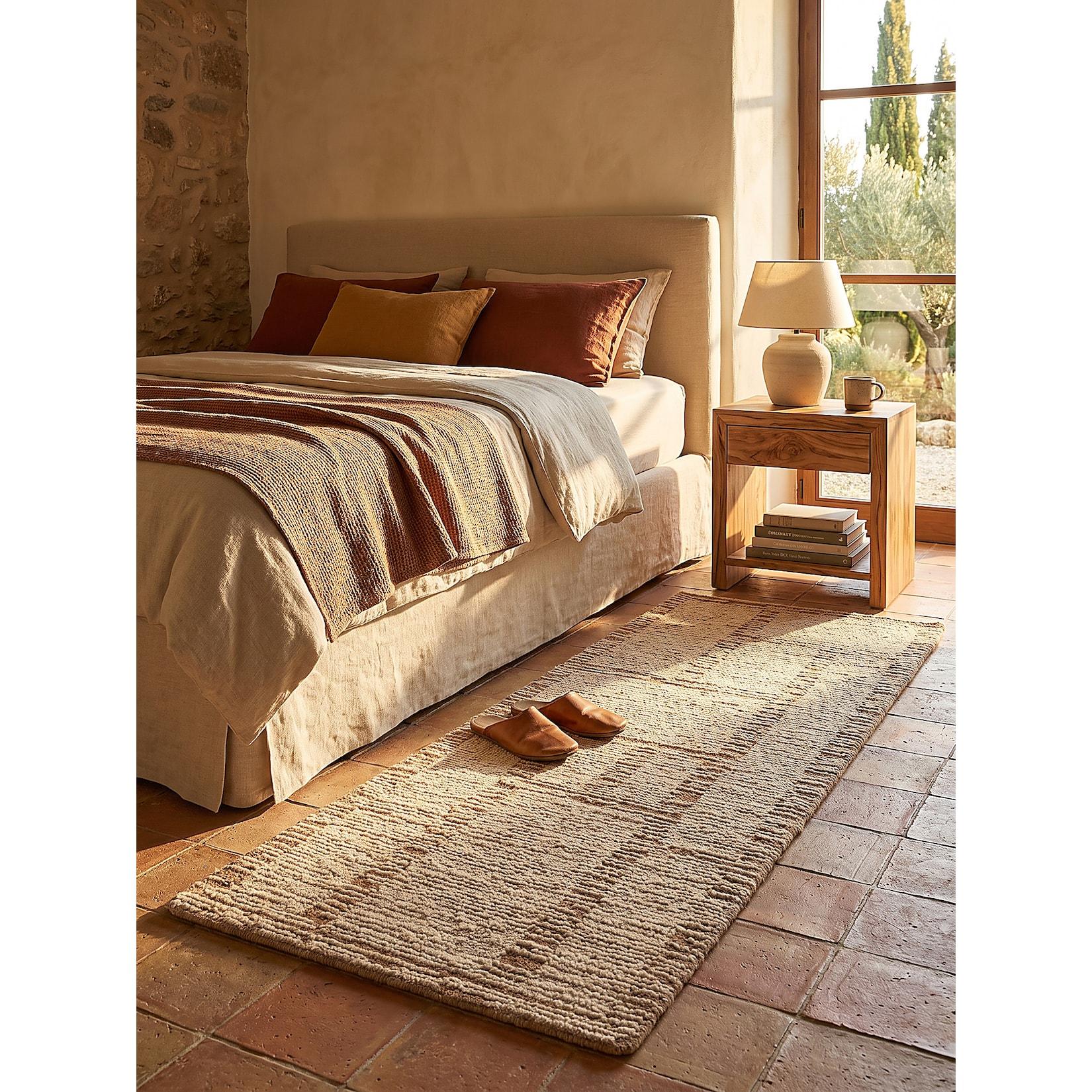 Läufer Hoch-Tief Natur 80 x 230 cm - GANNEL Kadima Design
