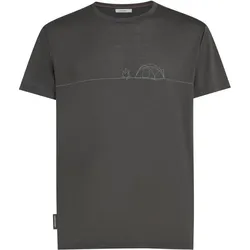 Icebreaker, Herren, Sportshirt, Men Merino Blend Core SS Tee Single Line Camp (XL), Grau