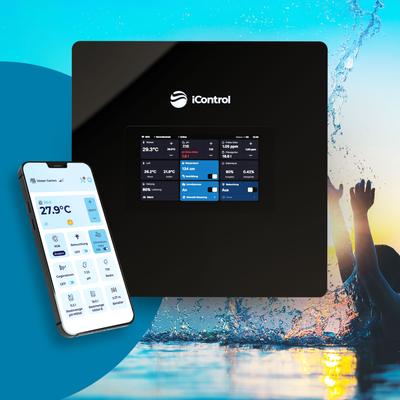 All-In-One Pool-Steuerung iControl mit Touchdisplay und integrierter Pool-Desinfektion