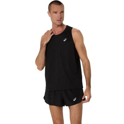Lauftop ASICS "ASICS CORE SINGLET", Herren, Gr. XXL, schwarz (performance schwarz), Obermaterial: 100% Polyester, Tops, Schnelltrocknend, Reflektierend, Leicht