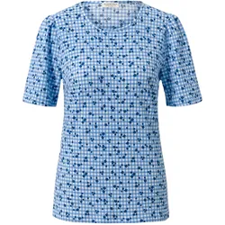 Tchibo - Blusenshirt mit Alloverprint - Damen - Gr. 34 - blau/kariert