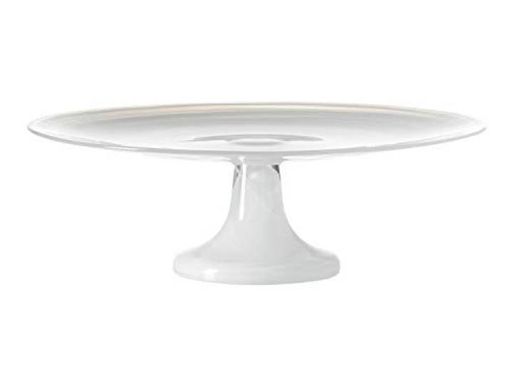 Leonardo Alabastro 031197 Assiette à gâteau\, avec Pied\, en Verre\, pour gâteaux\, Cupcakes\, Blanc\, Ø 310 mm