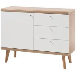 SIDEBOARD weiß, Eiche Riviera, Kommode skandinavisch, 107 x 83 cm