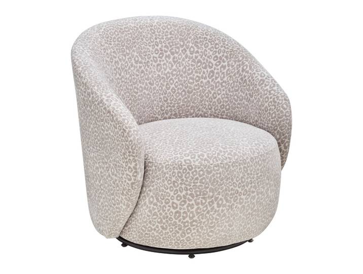 Designsessel Chenille Schwarz, Beige